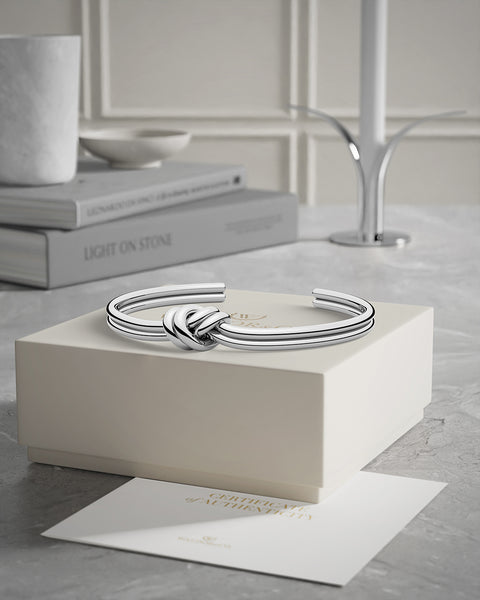 Dual Knot Bangle Polished | Waldor & Co. Bracelets – WALDOR & CO.