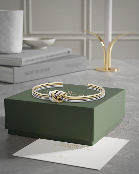 Dual Knot Bangle Polished | Waldor & Co. Bracelets – WALDOR & CO.