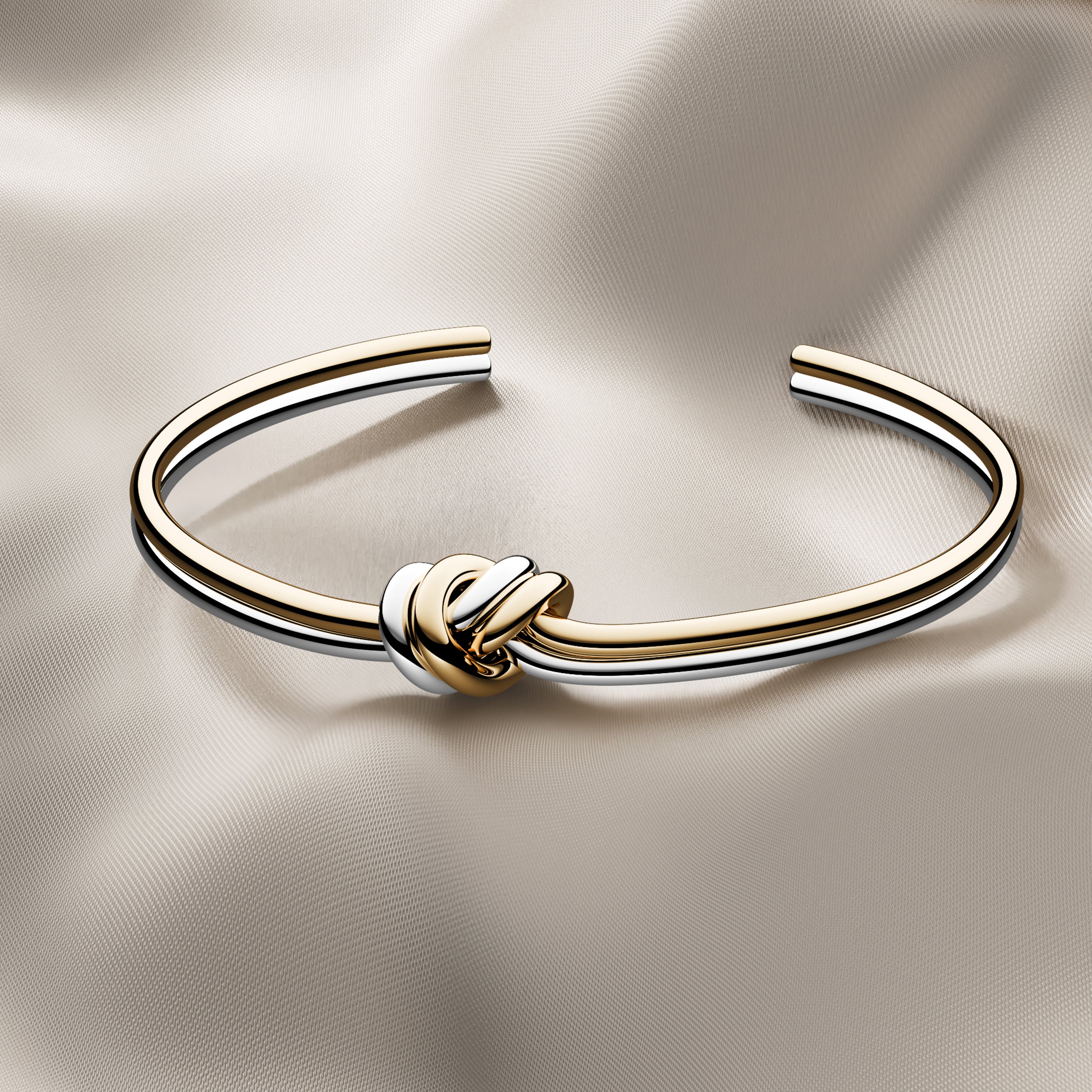 Dual Knot Bangle Polished | Waldor & Co. Bracelets – WALDOR & CO.