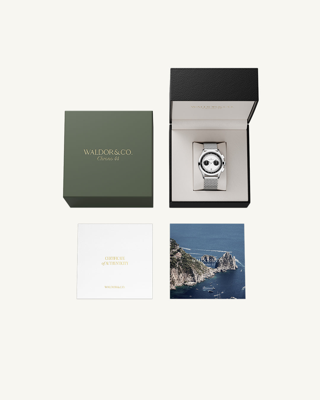 Chrono 44 Sardinia Panda | Waldor & Co. Watches – WALDOR & CO.