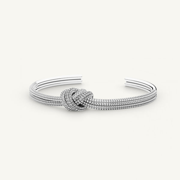 Dual Knot Bangle Pavè | Waldor & Co. Bracelets – WALDOR & CO.