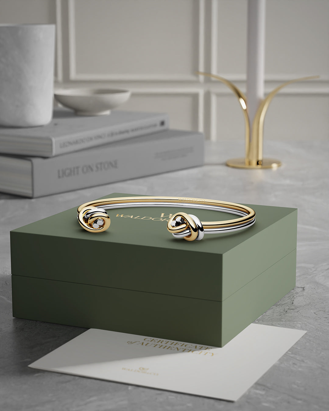 Dual Knot Twin Bangle Polished | Waldor & Co. Bracelets – WALDOR & CO.