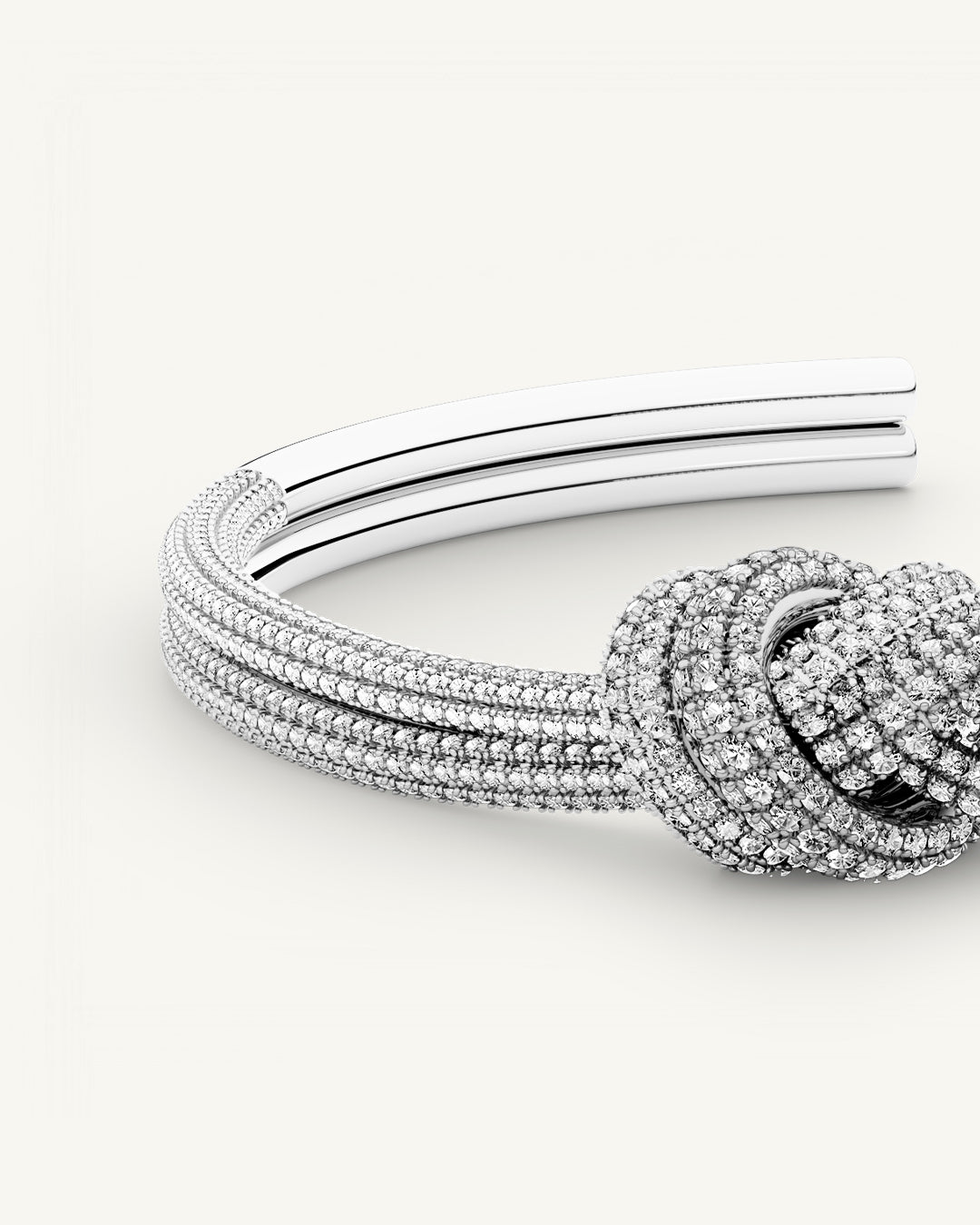 Dual Knot Bangle Pavè | Waldor & Co. Bracelets – WALDOR & CO.